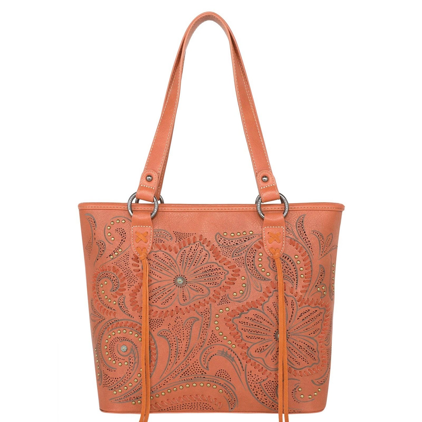Montana West - MW1222G-8317 Montana West Cut-out Collection Tote: Tan