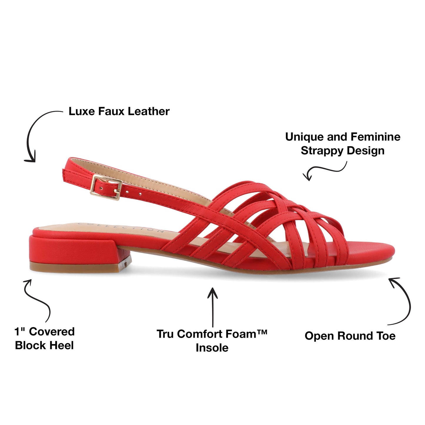 Journee Collection - Journee Collection Women's Cassandra Sandals: 8 / Blue