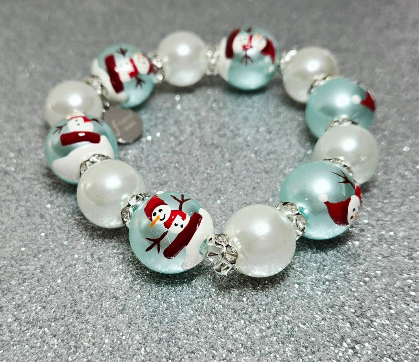 Fiona Accessories - Christmas Beaded Stretch Bracelet Holiday Gifts: Red Nutcracker