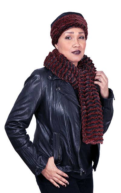 Classic Scarf: Faux Fur 100% Polyester / Classic Scarf / Carpathian Lynx