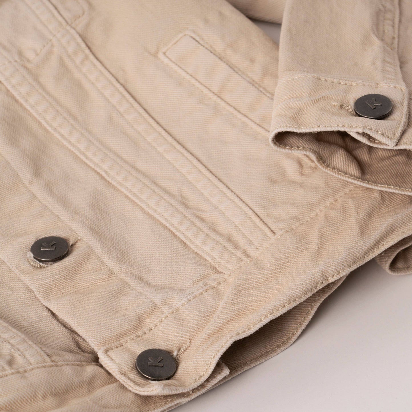 Kidpik - Colored Jean Jacket: Oyster Grey / M (10)