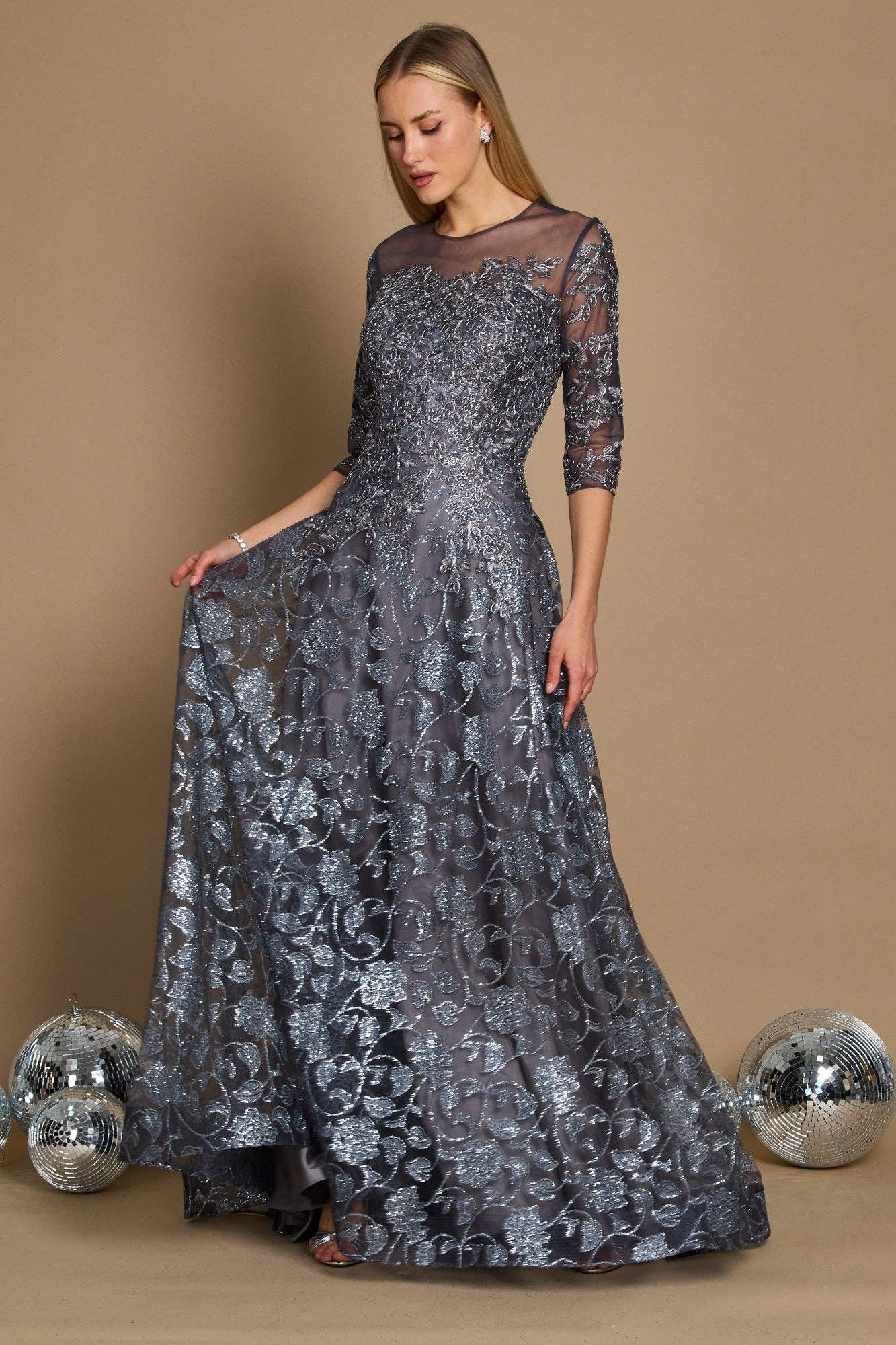Kos Couture - Long Formal Evening Dress  Wholesale: Black / L
