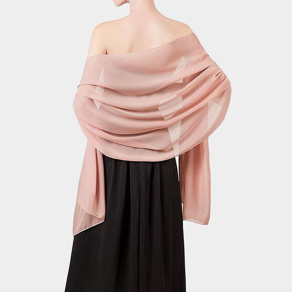 Sensibling Corp. - Lightweight Chiffon Shawl Scarf Wrap: Burgundy