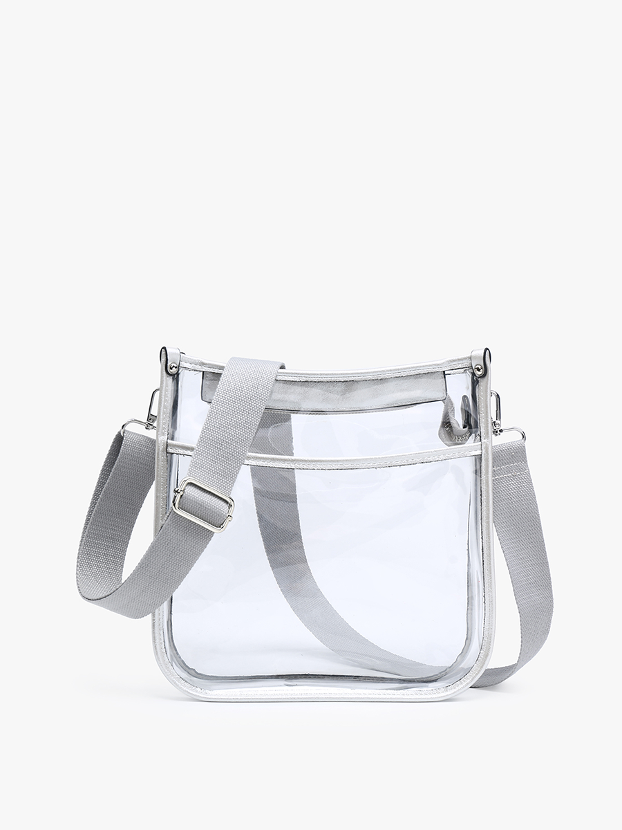 Jen & Co. - M2168CR Posie Clear Crossbody w/ Vegan Leather: Gold