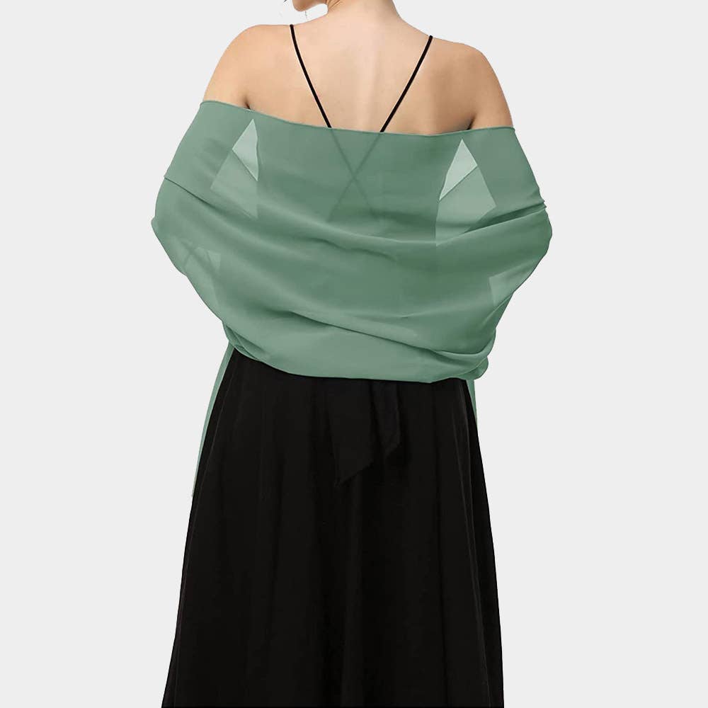 Sensibling Corp. - Lightweight Chiffon Shawl Scarf Wrap: Burgundy