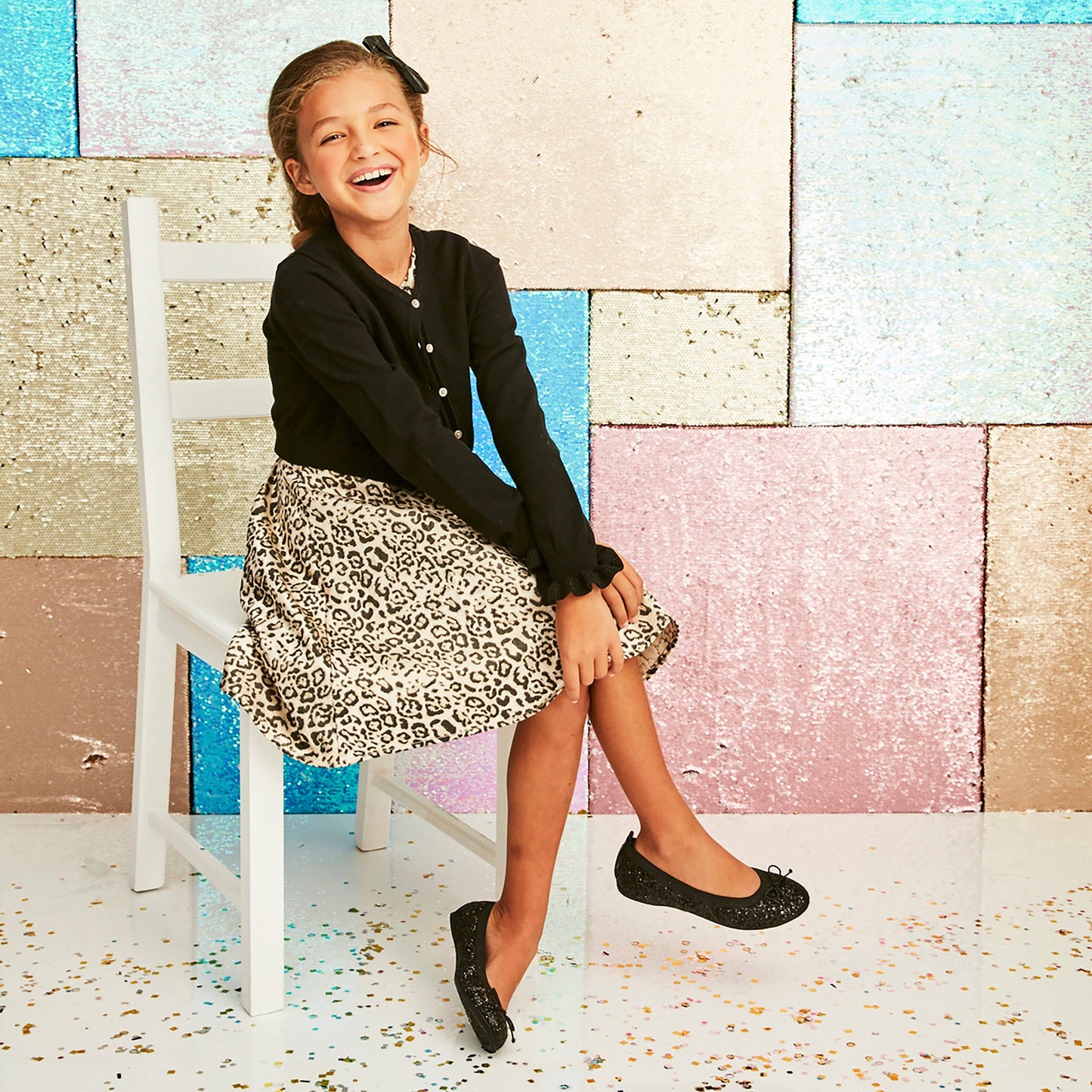 Kidpik - Ruffle Bolero Sweater: Kidpik Cream / S (7/8)