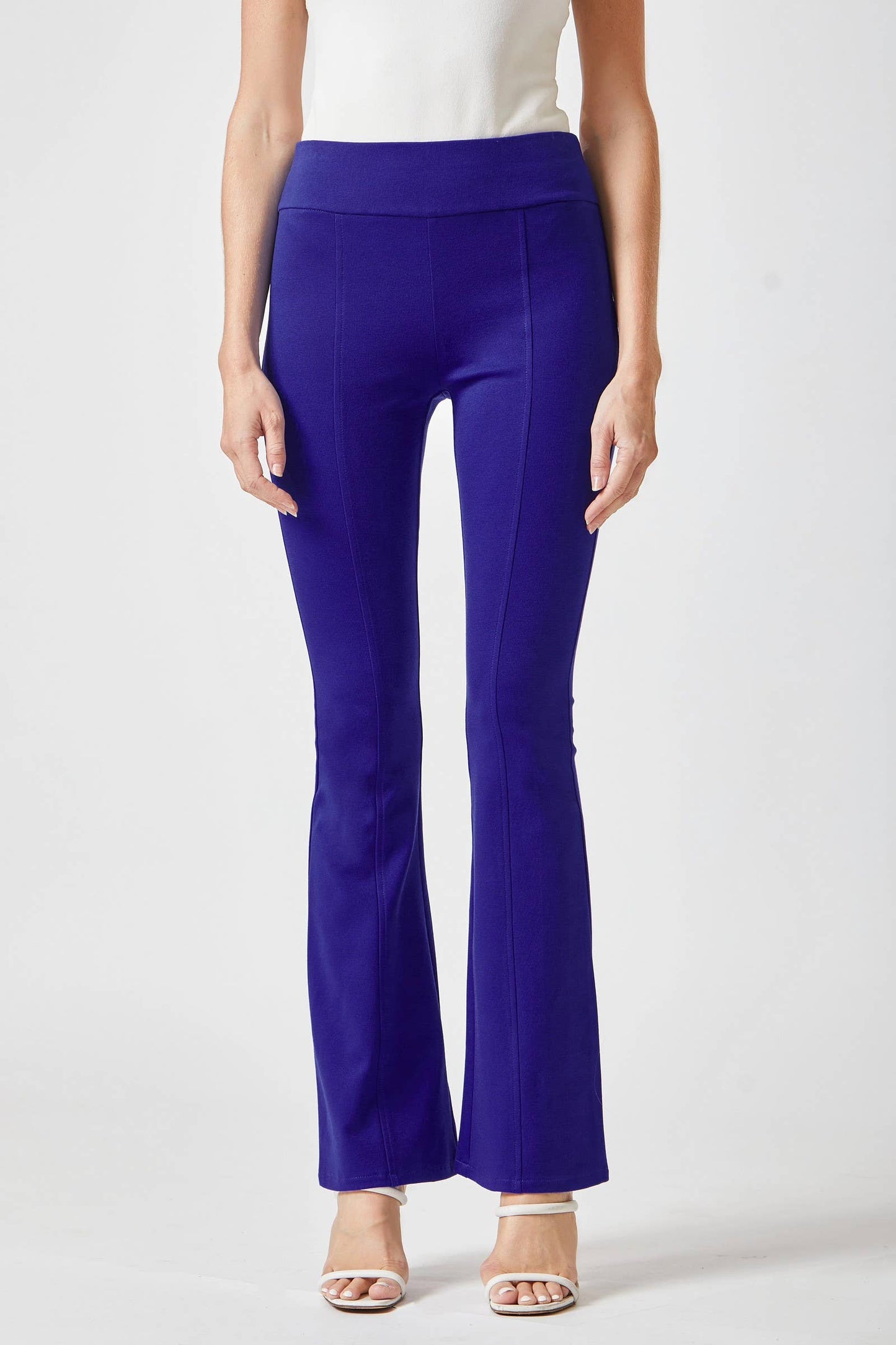 Dear Scarlett - Magic High Waisted Kick Flare Pants MDSFL: FRENCH ROYAL / XL