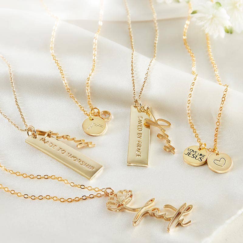 Faithworks by Creative Brands - Name Plate Necklace - Praise