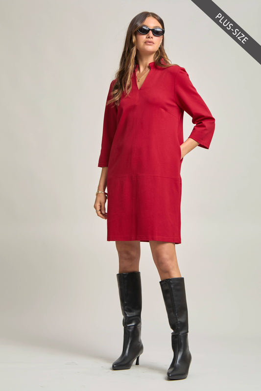 Dear Scarlett - PLUS SIZE Magic  A-Line Dress: Red