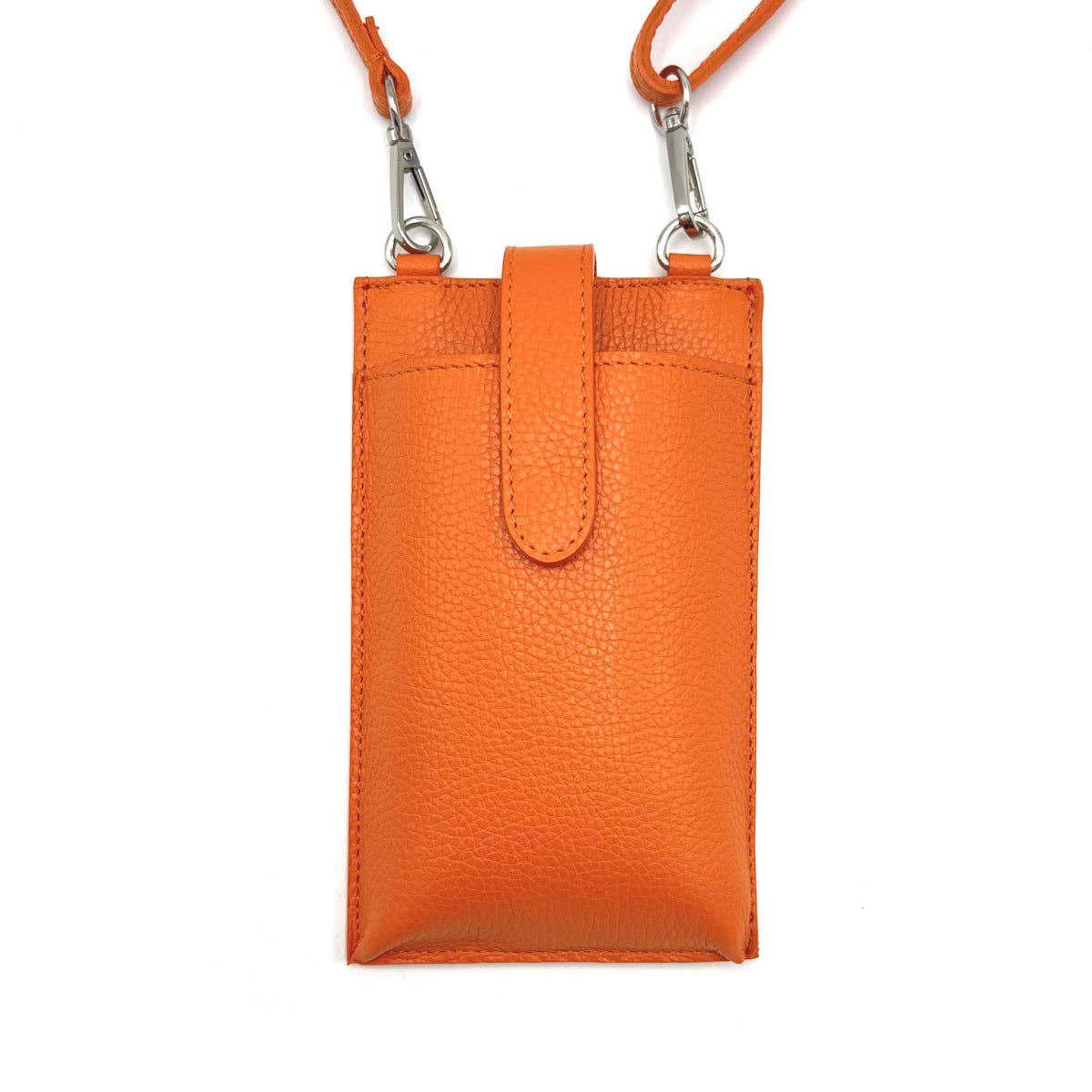 Suie Valentini srl - Summer genuine leather phone bag, Made in Italy, art. 112560: Beige