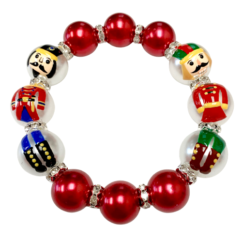 Fiona Accessories - Christmas Beaded Stretch Bracelet Holiday Gifts: Christmas Truck with Tree
