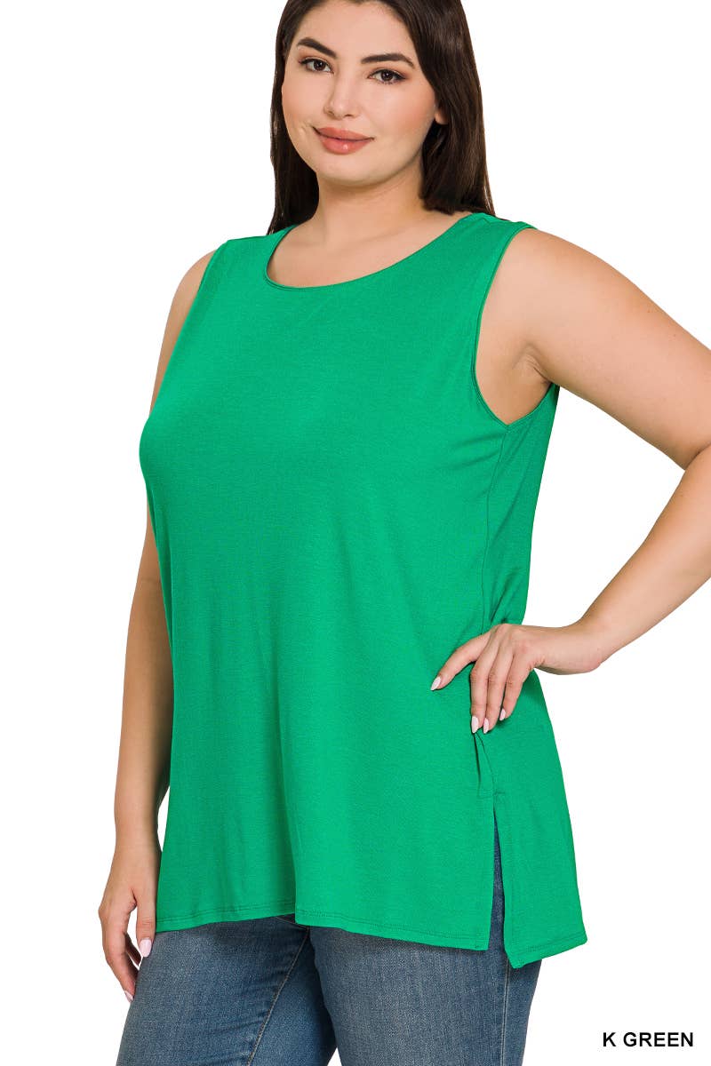 42POPS - SI-22945 Plus Sleeveless Round Top: +MINT-141095 / 3X