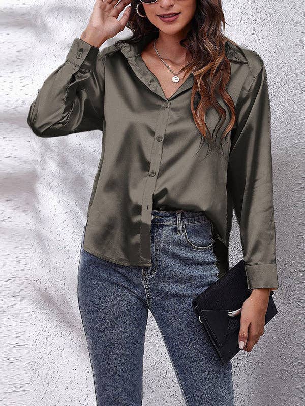 UZ Wholesale Long Sleeve Blouse FUCHSIA M
