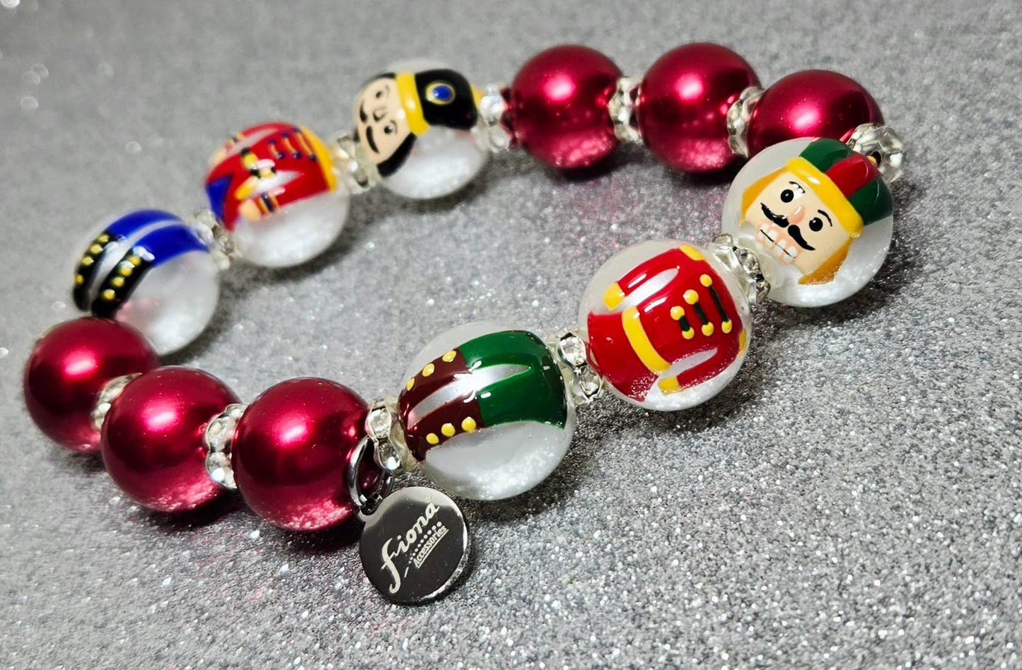 Fiona Accessories - Christmas Beaded Stretch Bracelet Holiday Gifts: Christmas Truck with Tree