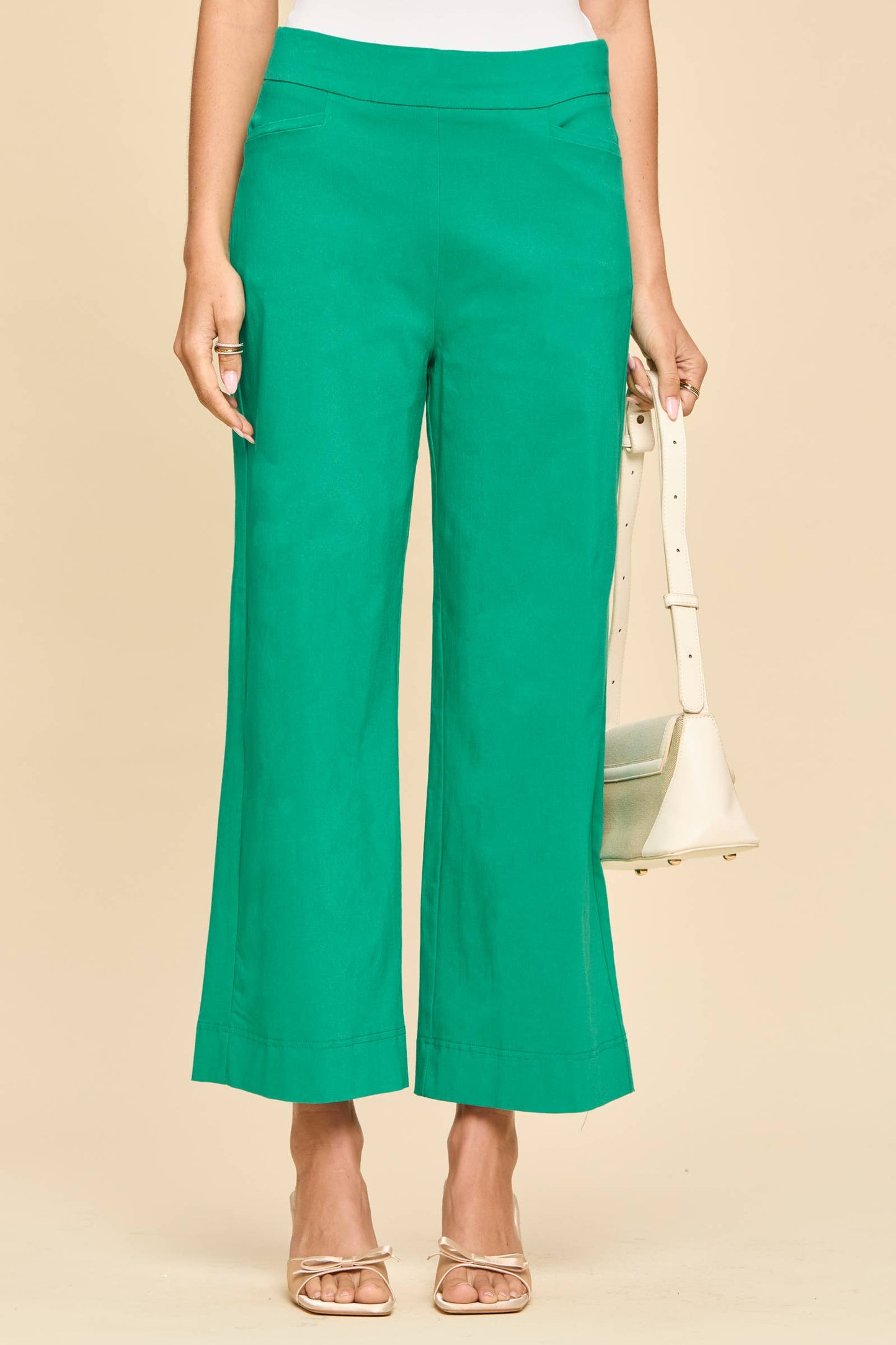 Dear Scarlett - Everyday Only Pair Wide Leg Pants: OFF WHITE