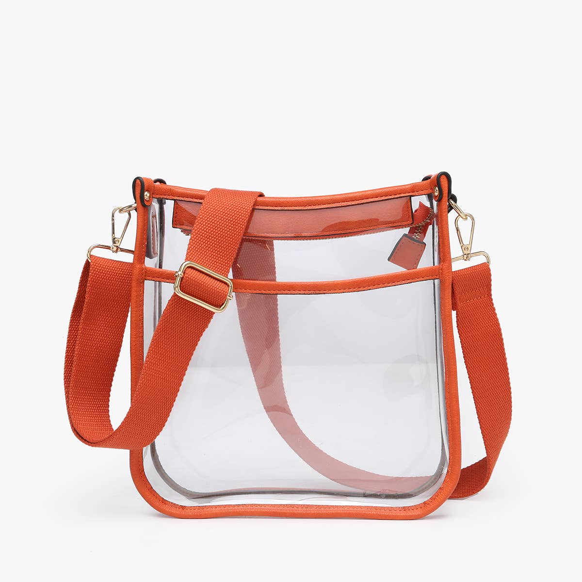 Jen & Co. - M2168CR Posie Clear Crossbody w/ Vegan Leather: Gold