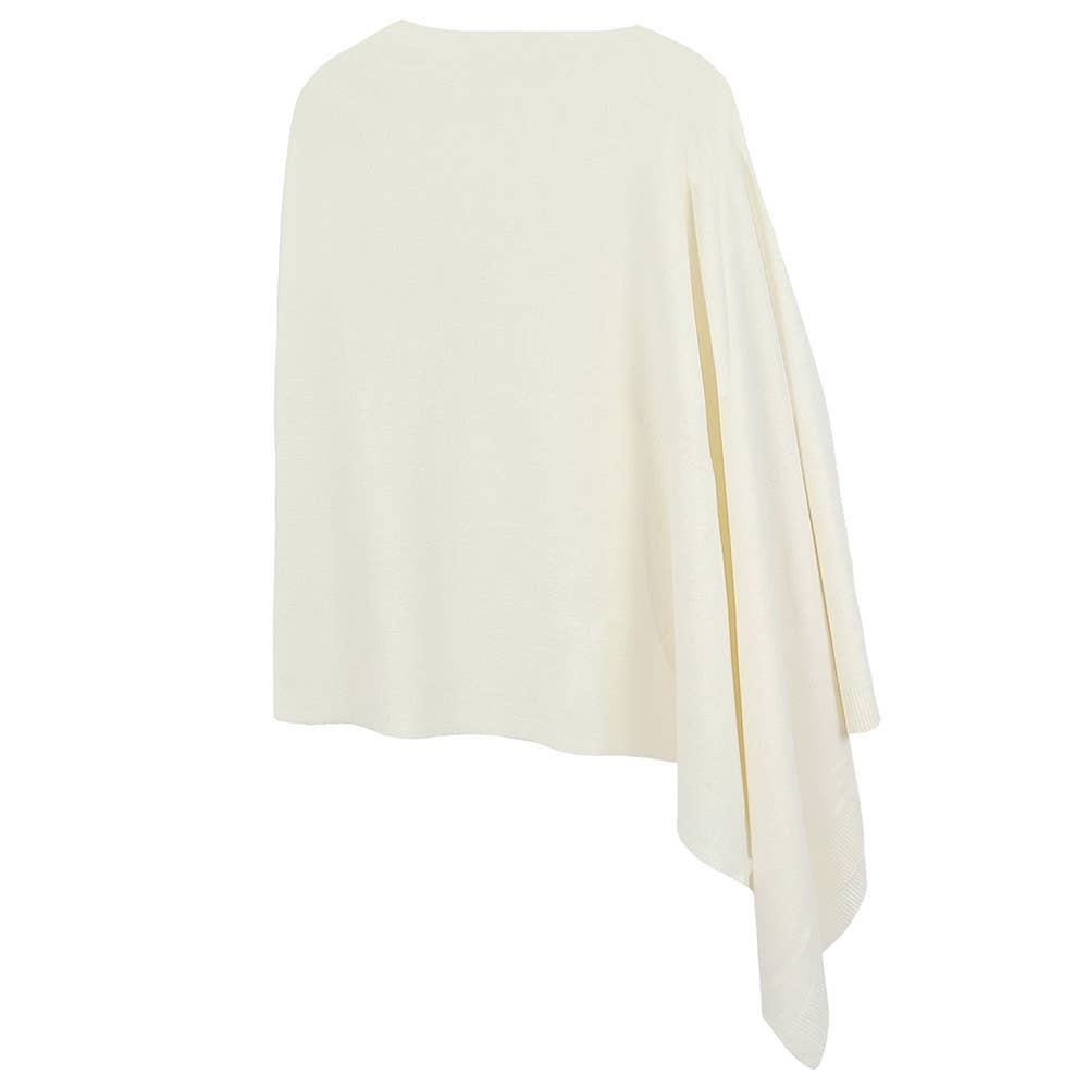 Sensibling Corp. - Solid Scarf Poncho: Ivory