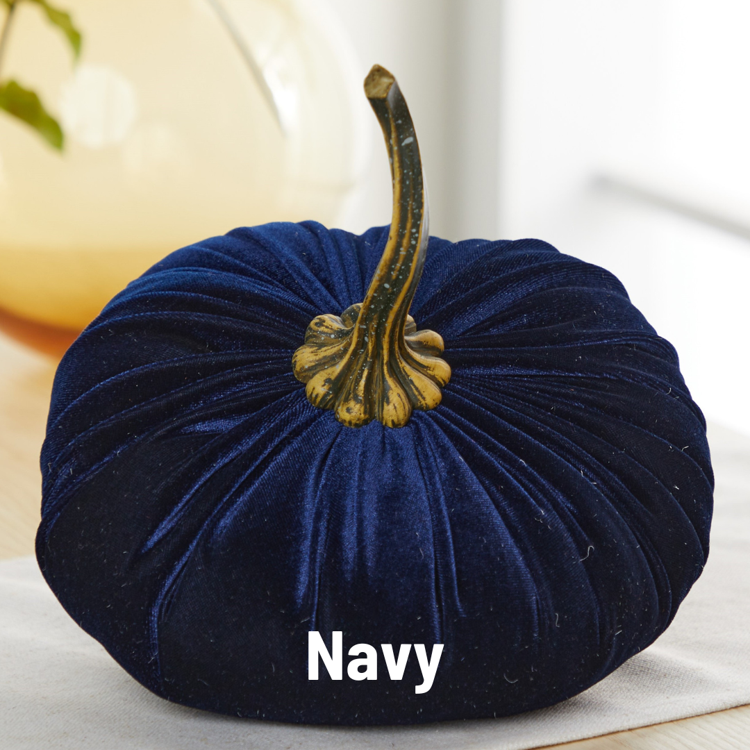 Your Heart's Content - Pumpkin Extra Large Velvet,  Fall Accent Decor, Centerpiece: Luxe Burnt Orange