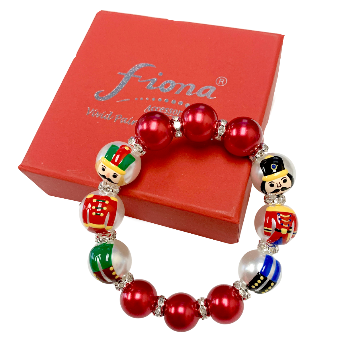 Fiona Accessories - Christmas Beaded Stretch Bracelet Holiday Gifts: Christmas Truck with Tree