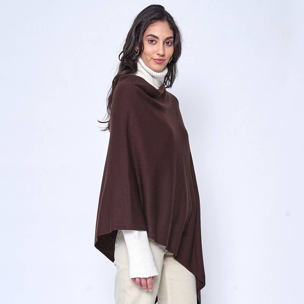 Sensibling Corp. - Solid Scarf Poncho: Ivory
