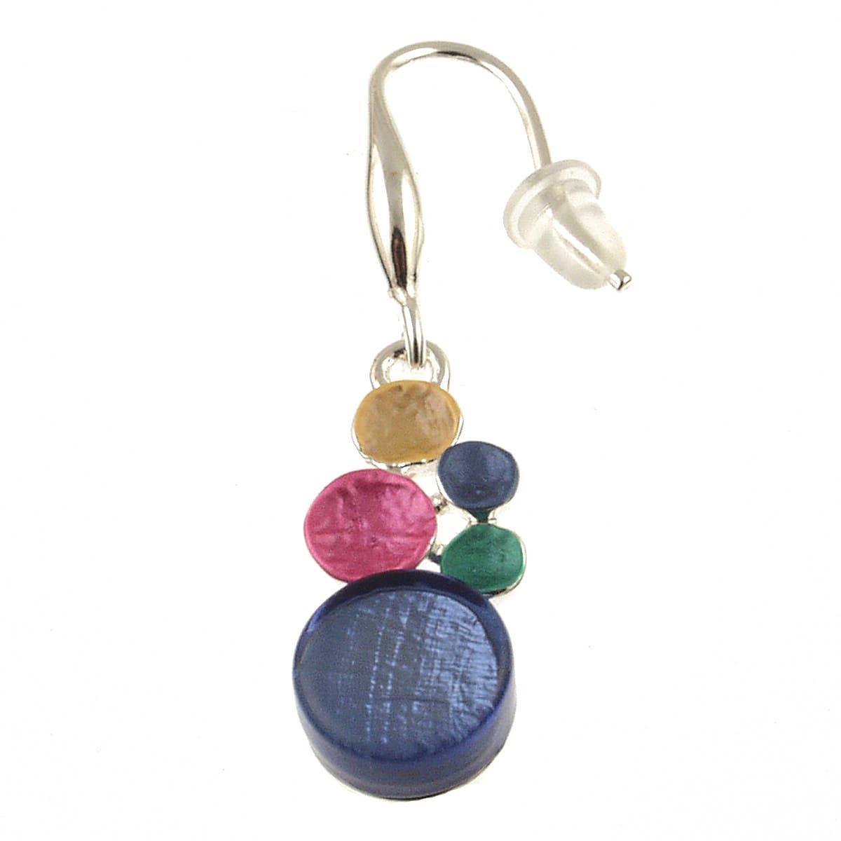 Origin Jewelry - Multi Dot Earring, Two-Tone Shell & Resin: Cream White