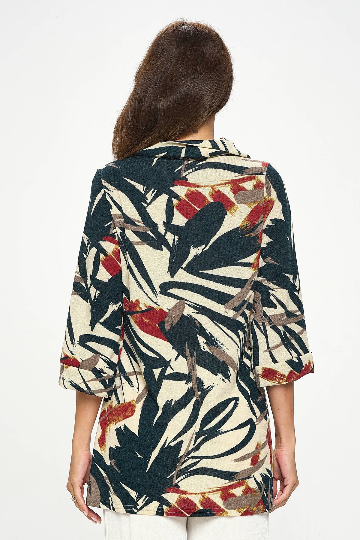 Jostar - Stylish Split Neckline Tunic-3105MU-QRP1-W416: M