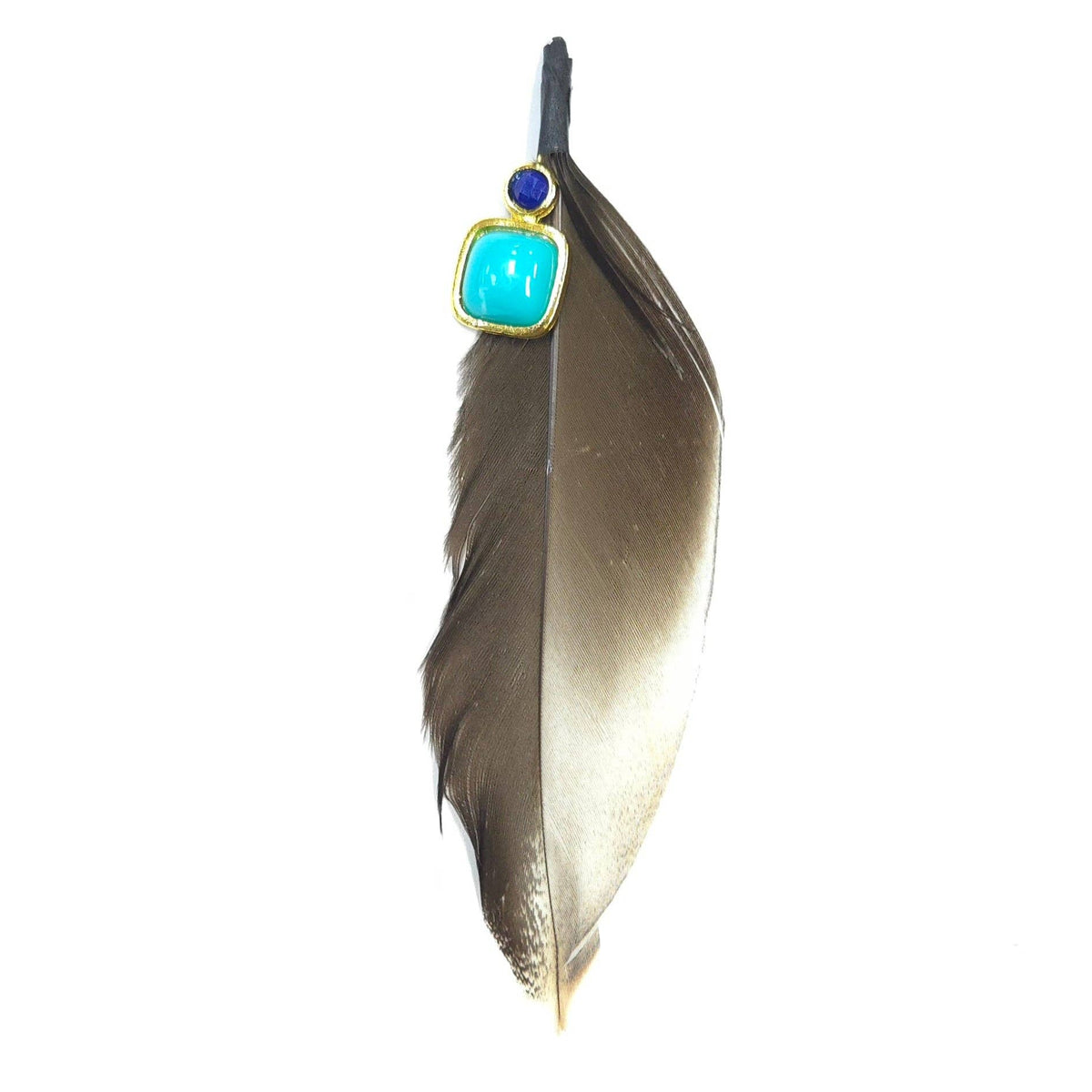 Greater Goods Imports - HT0085 GH1222 FEATHER: GOLD