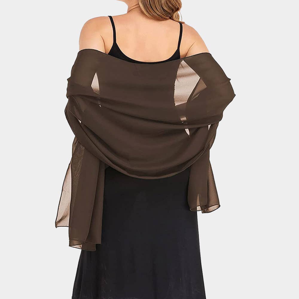 Sensibling Corp. - Lightweight Chiffon Shawl Scarf Wrap: Burgundy