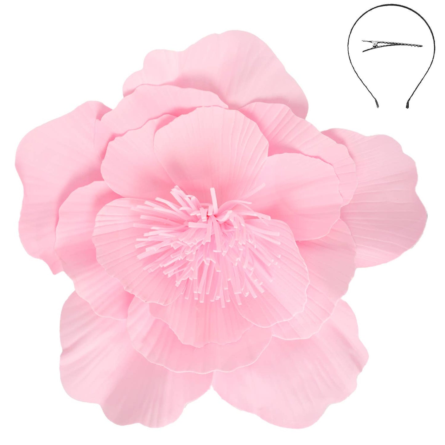 SP Sophia Collection - Lightweight Camellia Flower Fascinator : Yellow