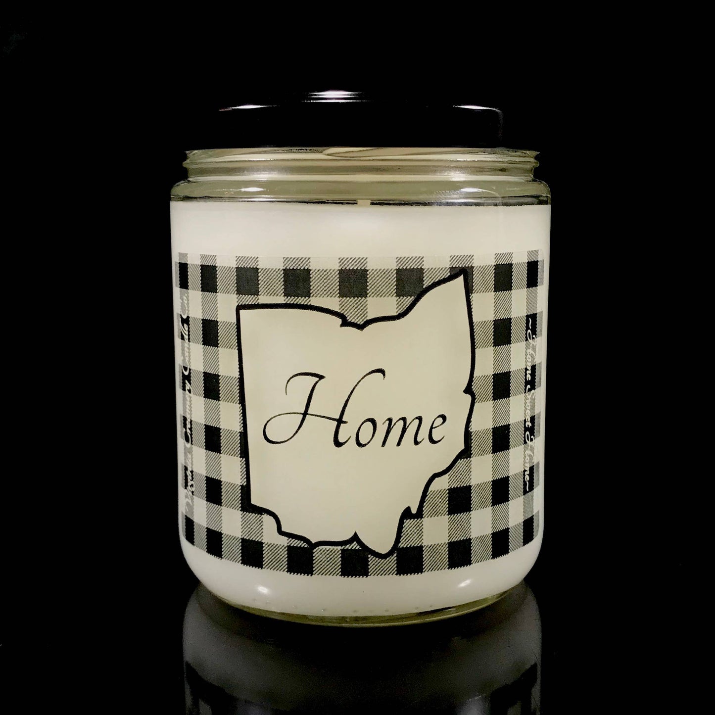 Virginia Creamery Candle Co. - US-ANY Any State Buffalo Check 16oz Glass Jar Candle: Vanilla Bean