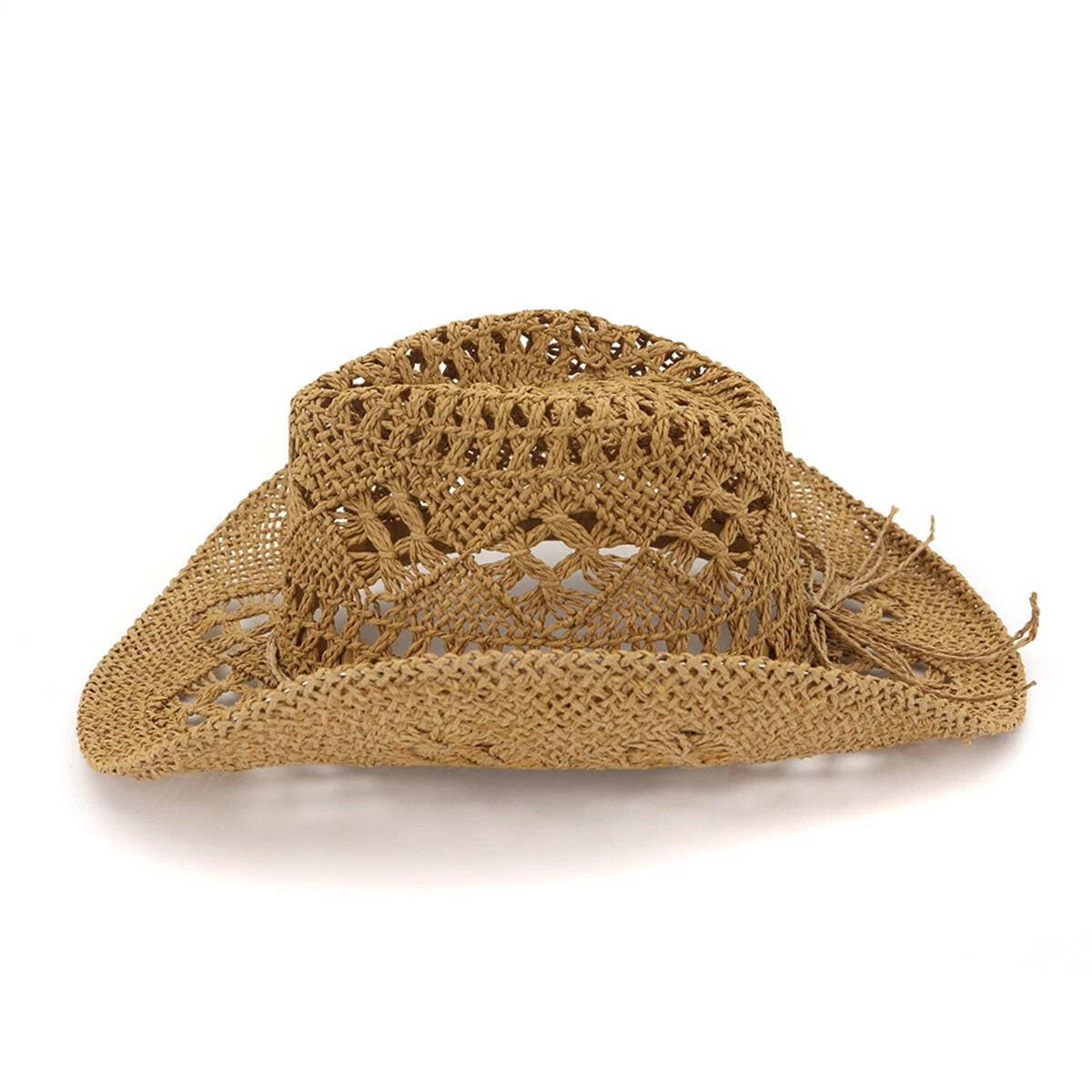 Syrrios Gifts LLC - Western Cowboy Cowgirl Straw Hat Sun Summer Beach Party: Cream