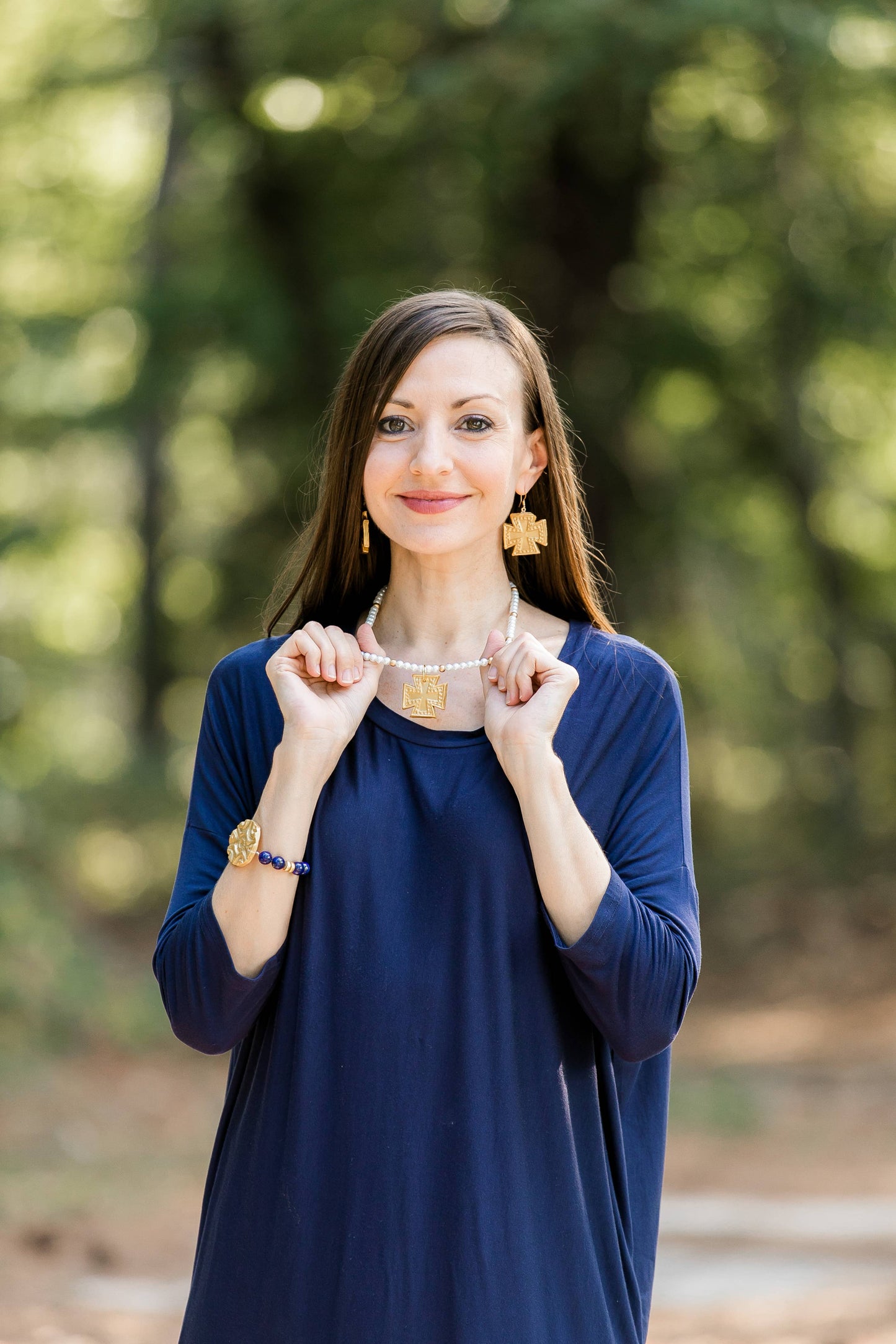 Hidden Truth Jewelry - Elizabeth Cross Dangles Earrings