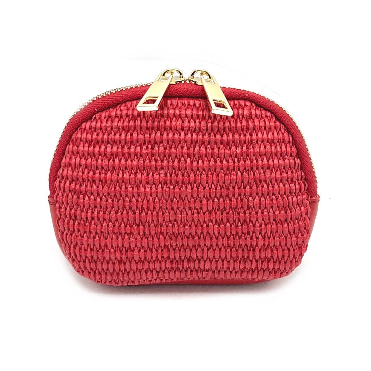 Suie Valentini srl - Summer collection, leather and raffia purse, art. PO01: Black