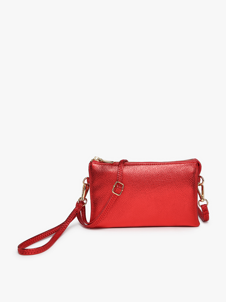 Jen & Co. - M013 Riley Monogrammable 3 Compartment Crossbody/Wristlet: Valentine