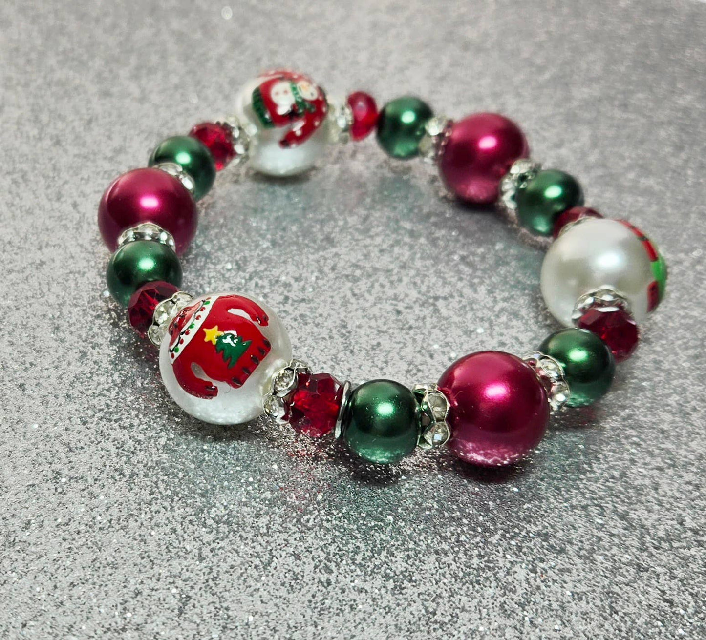 Fiona Accessories - Christmas Beaded Stretch Bracelet Holiday Gifts: Christmas Truck with Tree