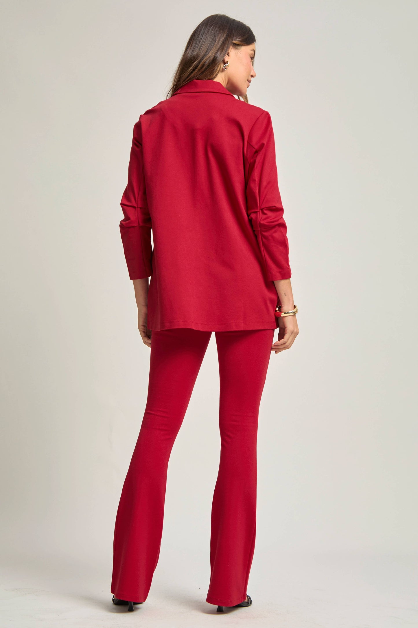 Dear Scarlett -  Magic 3/4 Sleeve Blazer: Black