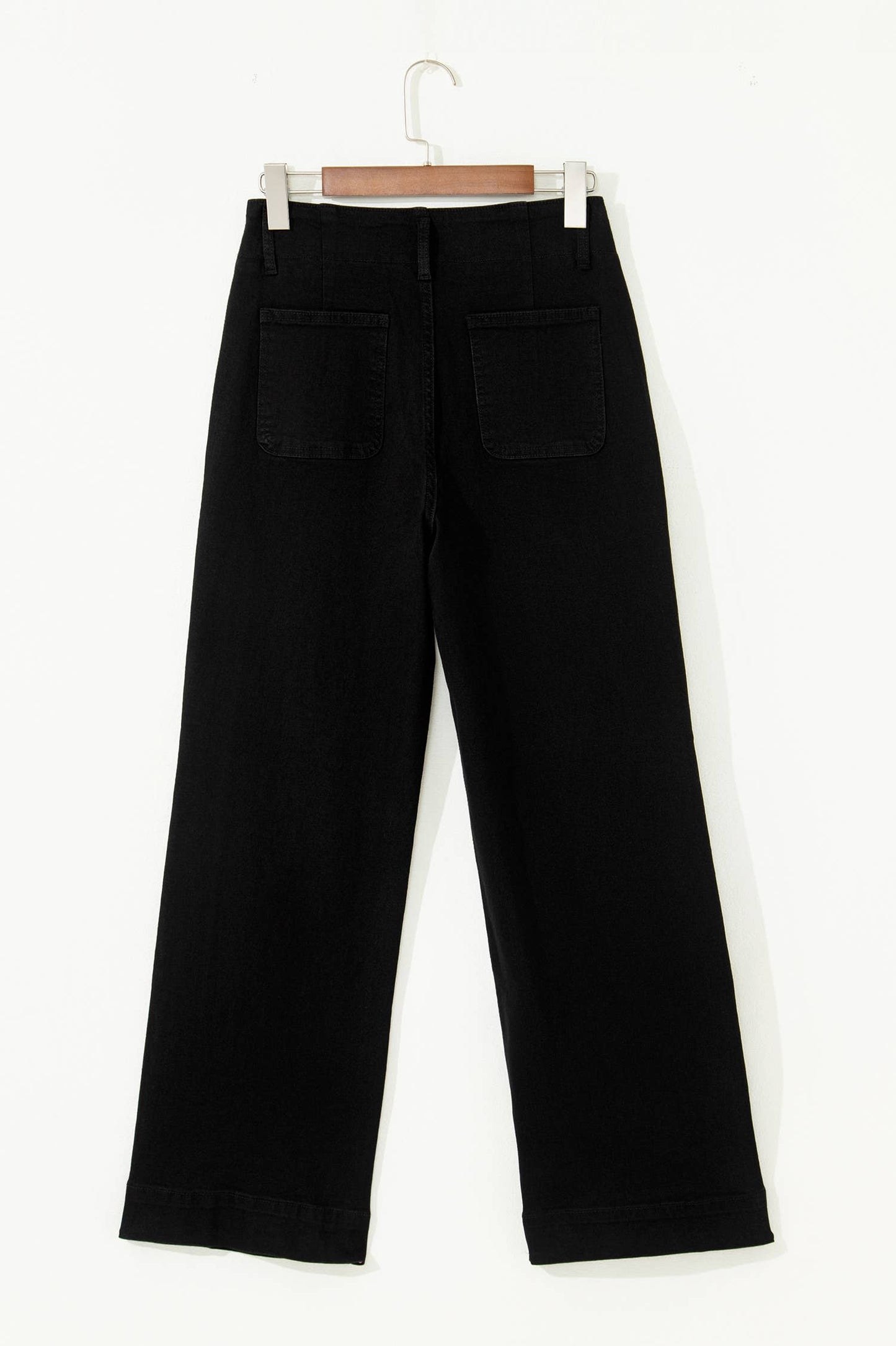 66DISCO - 66 Love 2-Button High Waist Flared Bottom Jeans: White / Missy Fit