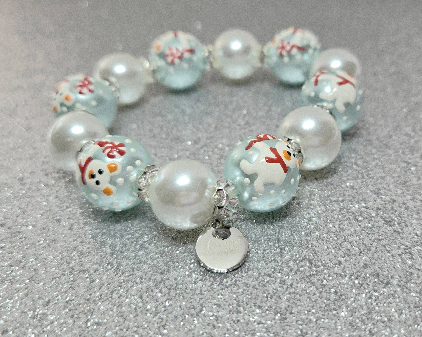 Fiona Accessories - Christmas Beaded Stretch Bracelet Holiday Gifts: Christmas Truck with Tree