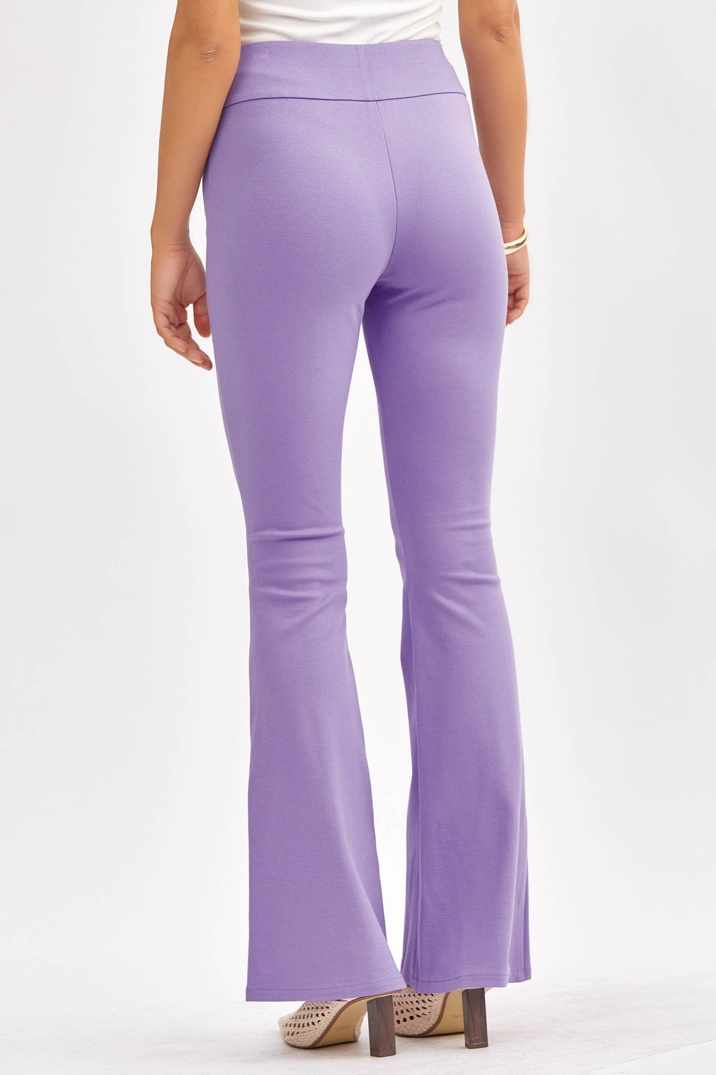 Dear Scarlett - Magic High Waisted Kick Flare Pants: VIOLET / XL