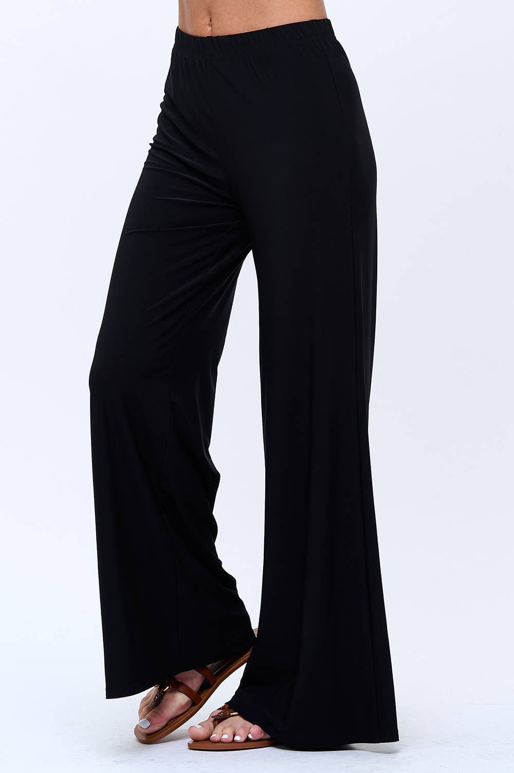 Jostar - HIT Palazzo Pants-5045HT-ARS1: Black / S