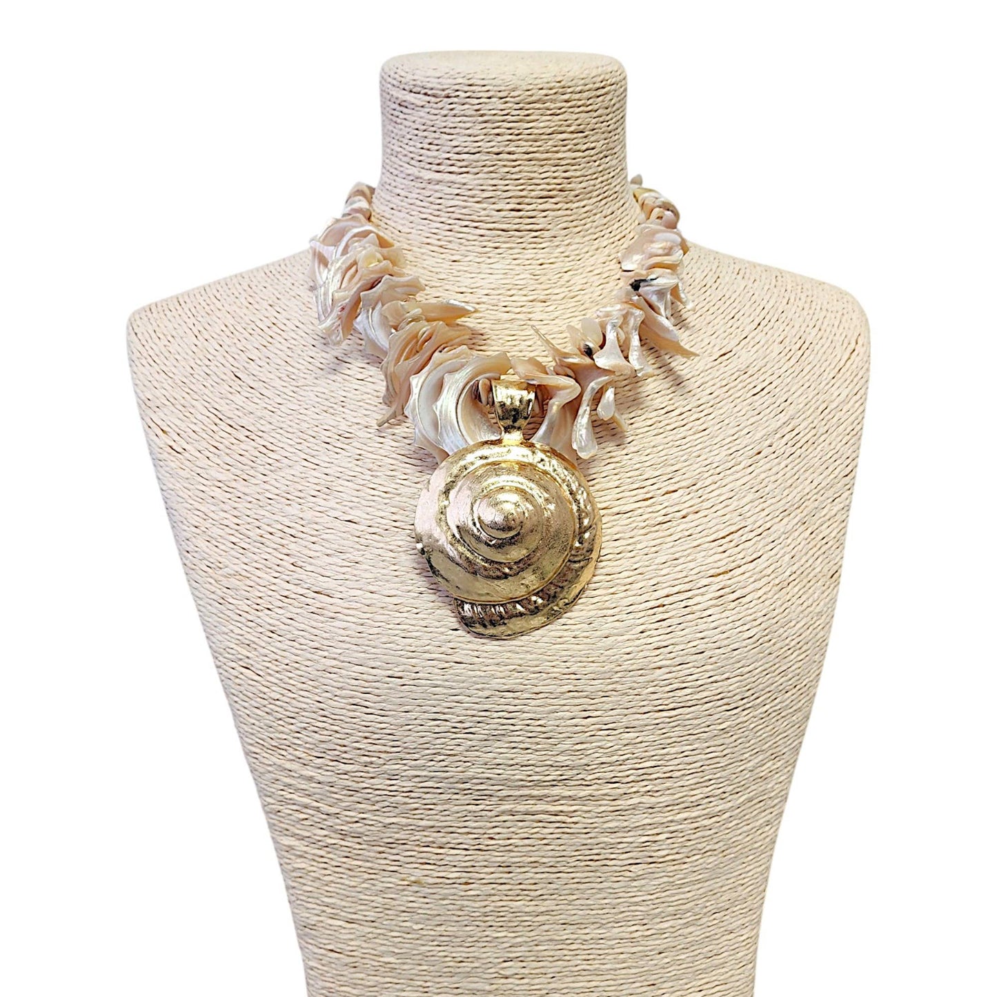 Bijoux Envie Statement Jewelry - Mocha Mousse Necklace | Seashell Necklace | Boho | Beach