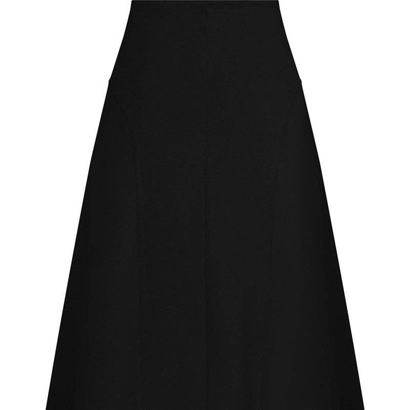 UZ Store - Suede High-Waisted Midi Skirt: Cognac