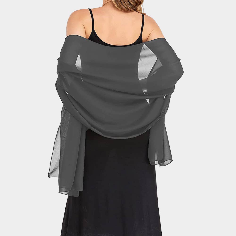 Sensibling Corp. - Lightweight Chiffon Shawl Scarf Wrap: Burgundy