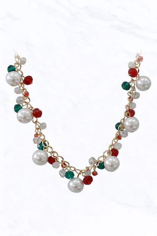 Suzie Q USA - Christmas Necklace: Gold
