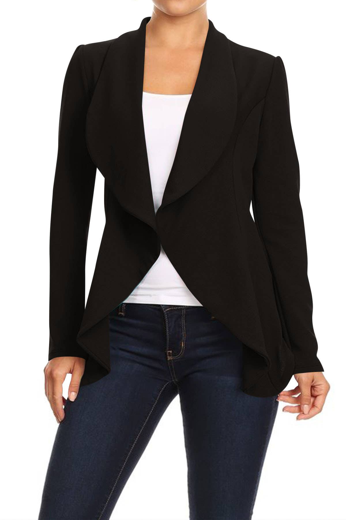 MOA COLLECTION - Women's Casual Office Work Basic Blazer Jacket S-3XL: Burgundy / Large
