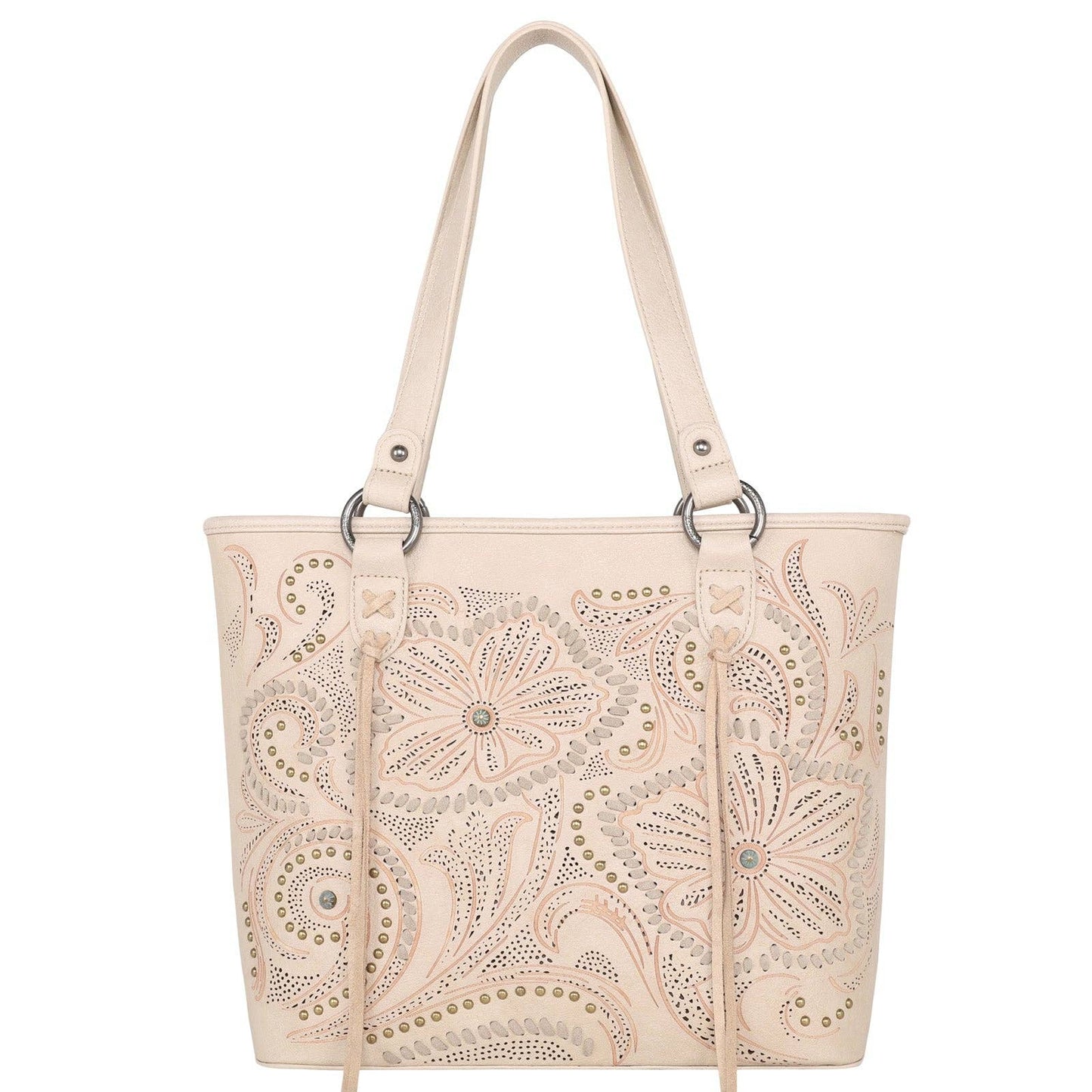 Montana West - MW1222G-8317 Montana West Cut-out Collection Tote: Tan