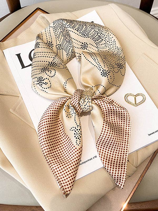 U.Z. Polka-Dot Leisure Fashion Scarf: ORANGE / One_size
