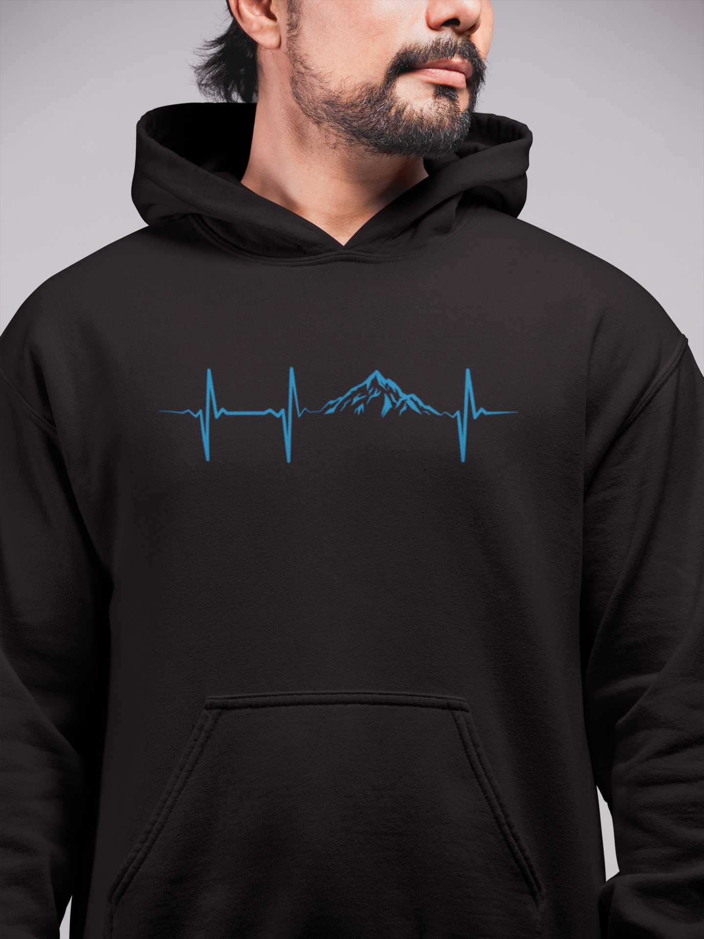 Hunt Hook Eat - Mountain Pulse Hoodie: Navy / Large