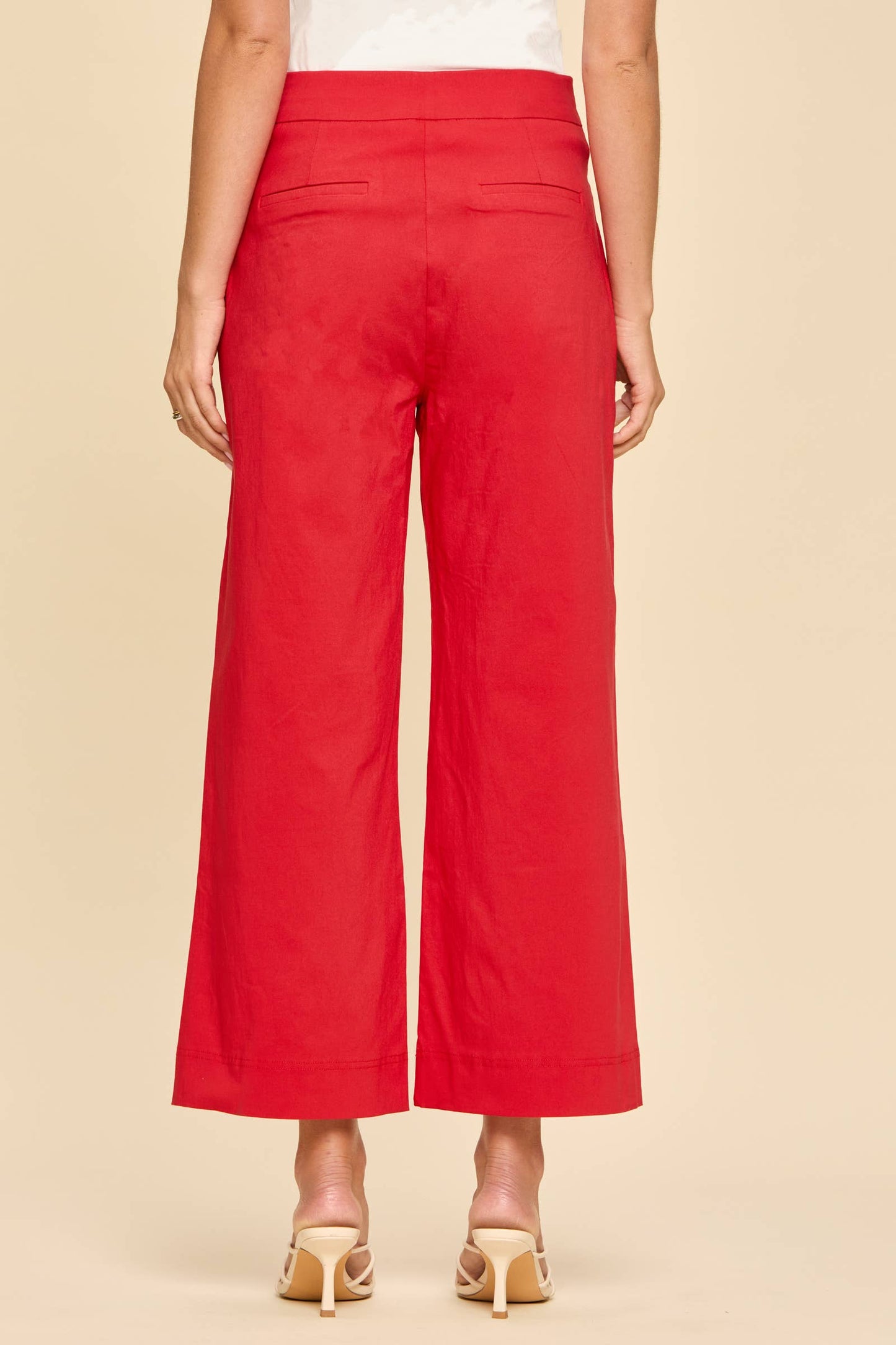 Dear Scarlett - Everyday Only Pair Wide Leg Pants: OFF WHITE