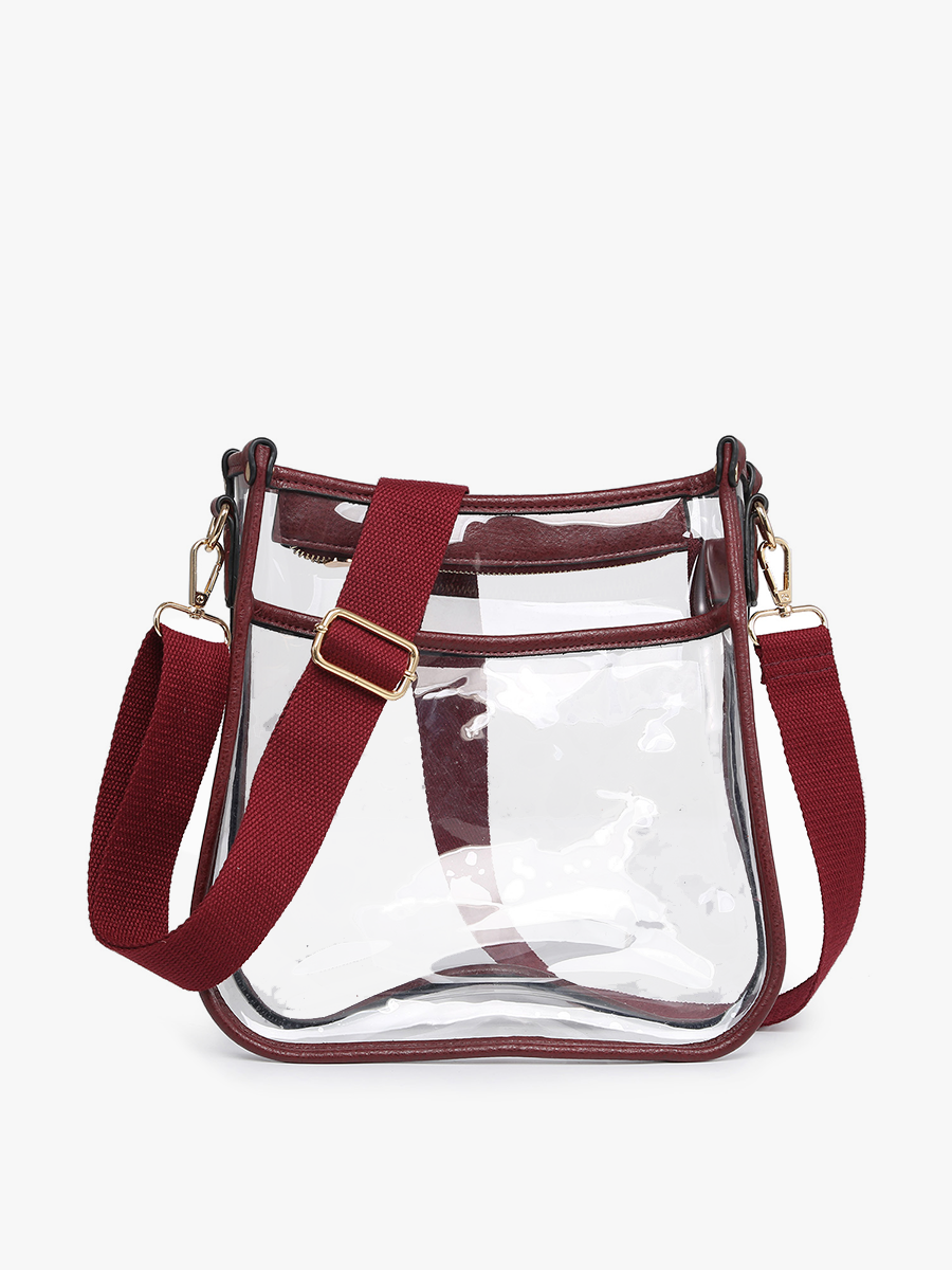 Jen & Co. - M2168CR Posie Clear Crossbody w/ Vegan Leather: Gold